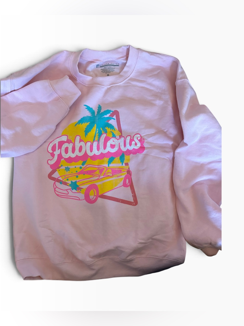Prince Peter Collection Fabulous Retro Graphic Sweatshirt Pink Size Medium